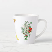 Mit Monogramm Xmas-Latte-Tasse-Gold-Brief Milchtasse (Rechts)