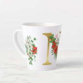 Mit Monogramm Xmas-Latte-Tasse-Gold-Brief Milchtasse (Linke Ecke)