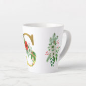 Mit Monogramm Xmas-Latte-Tasse-Gold-Brief Milchtasse (Rechte Ecke)