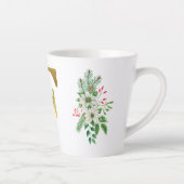 Mit Monogramm Xmas-Latte-Tasse-Gold-Brief Milchtasse (Rechts)