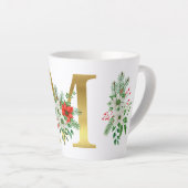 Mit Monogramm Xmas-Latte-Tasse-Gold-Brief Milchtasse (Rechte Ecke)