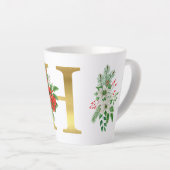Mit Monogramm Xmas-Latte-Tasse-Gold-Brief Milchtasse (Rechte Ecke)