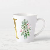Mit Monogramm Xmas-Latte-Tasse-Gold-Brief Milchtasse (Rechts)