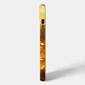 Mit Monogramm Yellow Luxe Glitzer Case-Mate iPhone Hülle (Rückseite / Links)