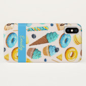 Mit Monogramm Yummy Ice Creme Donuts Cup Cake Case-Mate iPhone Hülle (Rückseite (Horizontal))