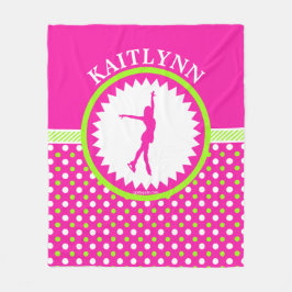 Mit Monogramm Zahl Skater-Rosa - grüne Fleecedecke