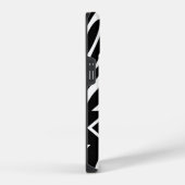Mit Monogramm Zebra-Druckfarben iPhone Hülle (Rechte Seite)