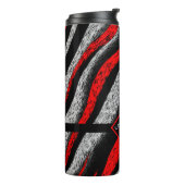 Mit Monogramm Zebra Muster Thermosbecher (Nach links gedreht)