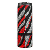 Mit Monogramm Zebra Muster Thermosbecher (Rückseite)