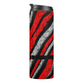 Mit Monogramm Zebra Muster Thermosbecher (Nach rechts gedreht)