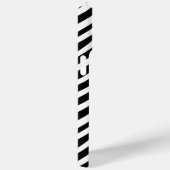 Mit Monogramm Zebra-Schwarz-Weiß-Muster Case-Mate iPhone Hülle (Rückseite / Rechts)