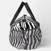 Mit Monogramm Zebra-Schwarz-Weiß-Muster Duffle Bag (Rechts)