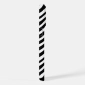 Mit Monogramm Zebra-Schwarz-Weiß-Muster iPhone Hülle (Rechte Seite)