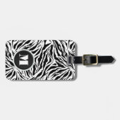 Mit Monogramm Zebra-Streifen Gepäckanhänger (Vorderseite horizontal)