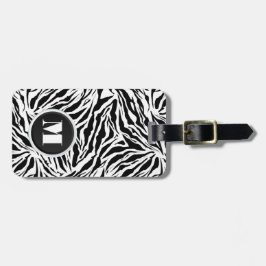 Mit Monogramm Zebra-Streifen Gepäckanhänger