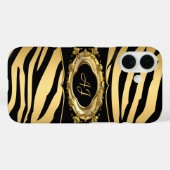 Mit Monogramm Zebrastreifen Verziert Case-Mate iPhone Hülle (Rückseite (Horizontal))