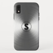 Mit Monogramm, zeitgemäßes Silberstrahlmuster Case-Mate iPhone Hülle (Rückseite)