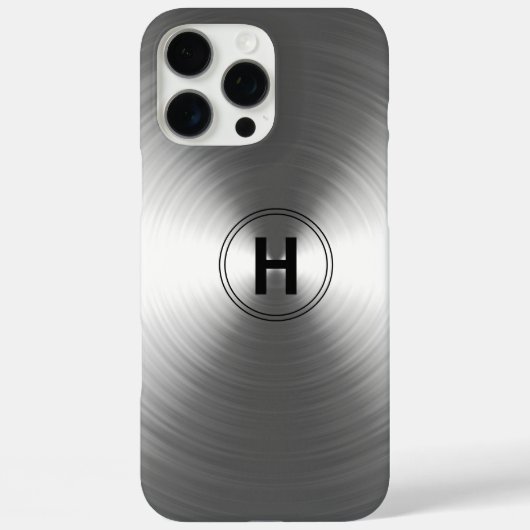 Mit Monogramm, zeitgemäßes Silberstrahlmuster Case-Mate iPhone Hülle (Rückseite)