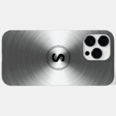 Mit Monogramm, zeitgemäßes Silberstrahlmuster Case-Mate iPhone Hülle (Rückseite (Horizontal))