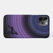 Mit Monogramm zeitgenössisches blaues Abstraktes M Case-Mate iPhone Hülle (Rückseite (Horizontal))