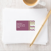 Mit Monogramm Zickzack Brille Adressaufkleber (Insitu)