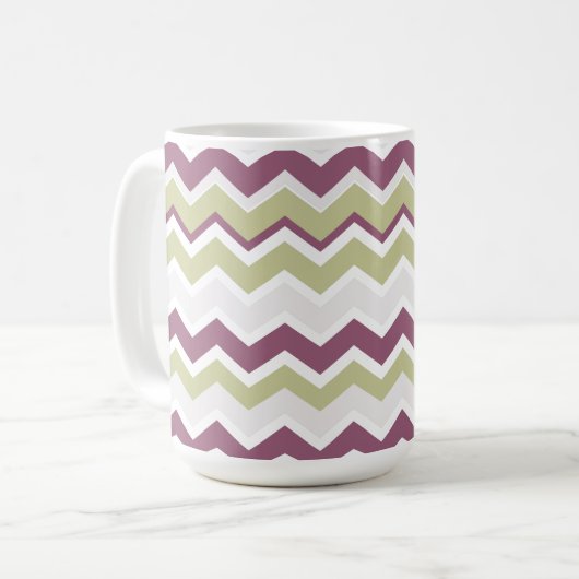 Mit Monogramm Zickzack Brille Kaffeetasse (Vorderseite Links)