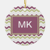 Mit Monogramm Zickzack Brille Keramik Ornament (Vorne)