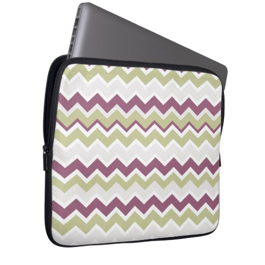 Mit Monogramm Zickzack Brille Laptopschutzhülle (Vorne Rechts)