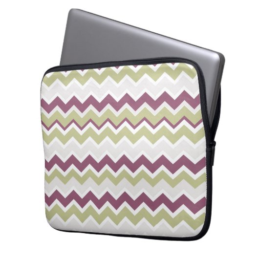 Mit Monogramm Zickzack Brille Laptopschutzhülle (Vorderseite Links)