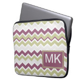 Mit Monogramm Zickzack Brille Laptopschutzhülle (Vorderseite Links)