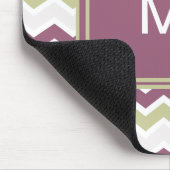 Mit Monogramm Zickzack Brille Mousepad (Ecke)