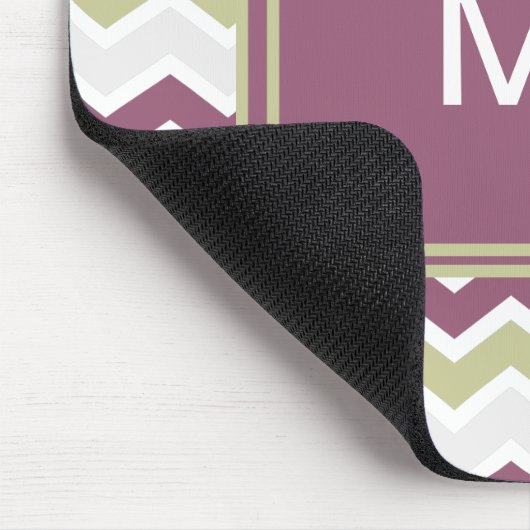 Mit Monogramm Zickzack Brille Mousepad (Ecke)
