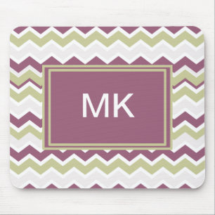 Mit Monogramm Zickzack Brille Mousepad