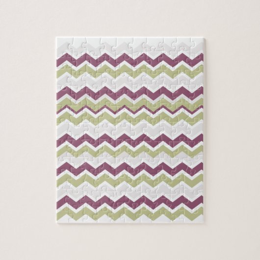 Mit Monogramm Zickzack Brille Puzzle (Vertikal)