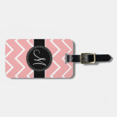 Mit Monogramm Zickzack Gepäck-Umbau Gepäckanhänger (Vorderseite horizontal)