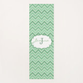 Mit Monogramm Zickzack Muster Yogamatte (Vorderseite)