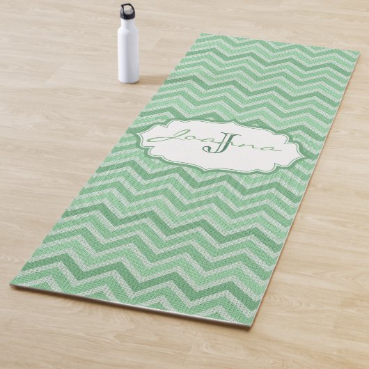 Mit Monogramm Zickzack Muster Yogamatte (Beispiel)