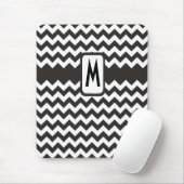 Mit Monogramm Zigzag Mousepad: Schwarze, weiße Che Mousepad (Mit Mouse)