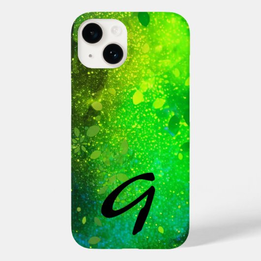 Mit Monogramm Zitronenwälder Imitate Glitzer Case-Mate iPhone Hülle (Rückseite)