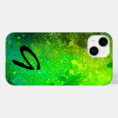 Mit Monogramm Zitronenwälder Imitate Glitzer Case-Mate iPhone Hülle (Rückseite (Horizontal))