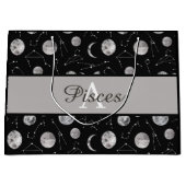 Mit Monogramm Zodiac Moon-Geschenktasche Große Geschenktüte (Vorderseite)