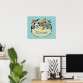 mit Monogramm Zootiere Poster (Heimbüro)