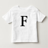 Mit Monogramm zuerstt-Shirt des Buchstaben F Kleinkind T-shirt (Vorderseite)