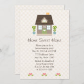 Mit Monogramm Zuhause-süßes Einladung (Vorne/Hinten)