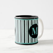 Mit Monogramm Zwei-Tone-Kaffee-Tasse Zweifarbige Tasse (VorderseiteRechts)