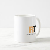 Mit Monogramm zwei Tonen Personalisiert Kaffeetasse (VorderseiteRechts)