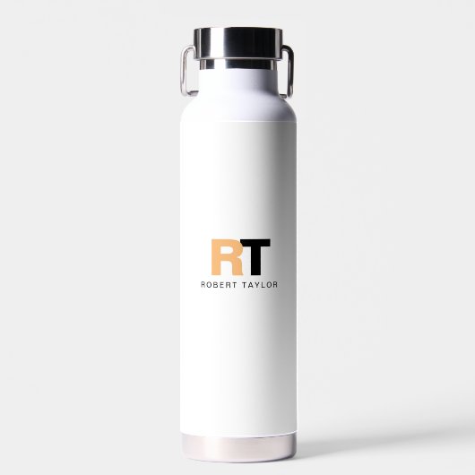 Mit Monogramm zwei Tonen Personalisiert Trinkflasche (Vorne)