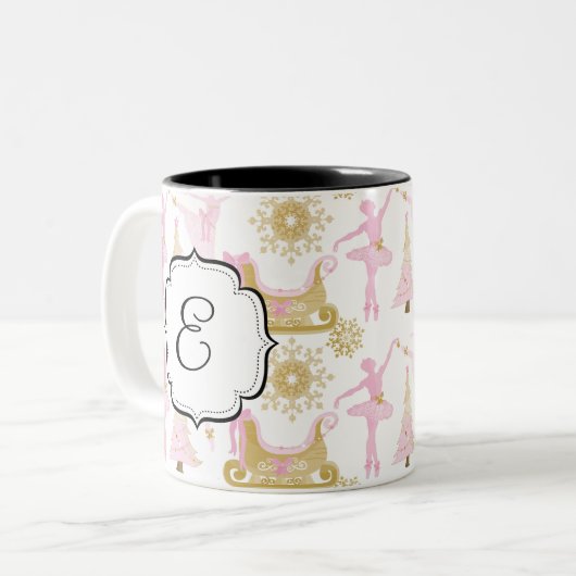 Mit Monogramm Zweifarbige Tasse (Vorderseite Links)