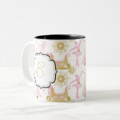 Mit Monogramm Zweifarbige Tasse (Vorderseite Links)