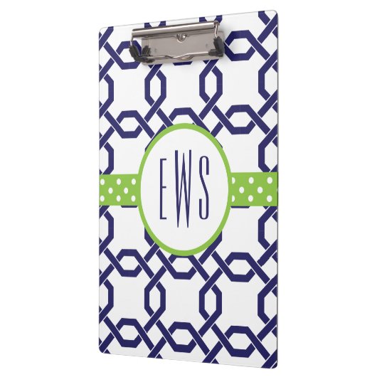 Mit Monogramm Zwischenplatine aus Gitter und Grosg Klemmbrett (Links)